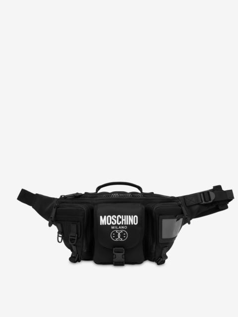 Moschino DOUBLE SMILEY® LARGE NYLON BELT BAG