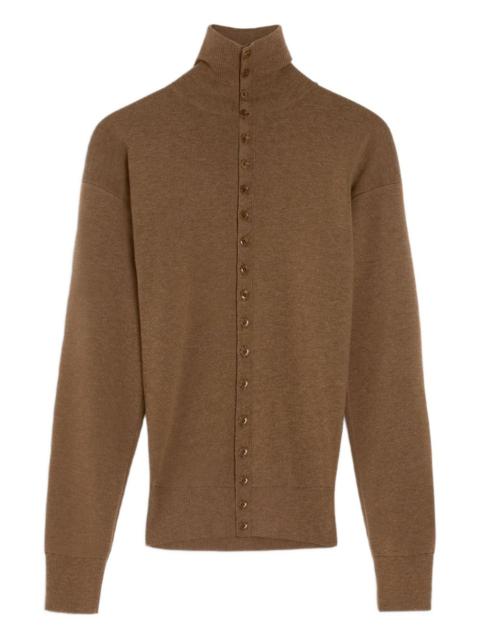 Lemaire turtleneck buttoned cardigan