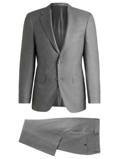 BOSS REGULAR-FIT SUIT IN WOOL AND SILK
