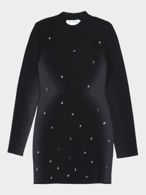 PH5 Neil Embellished Mock-Neck Mini Dress