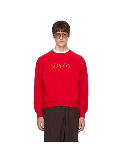 WILLY CHAVARRIA Red 'Diablo' Raglan Standard Sweatshirt