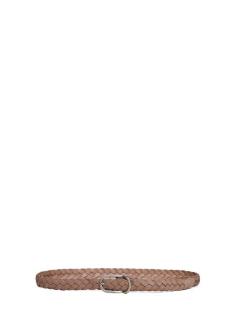 Light brown suede woven belt