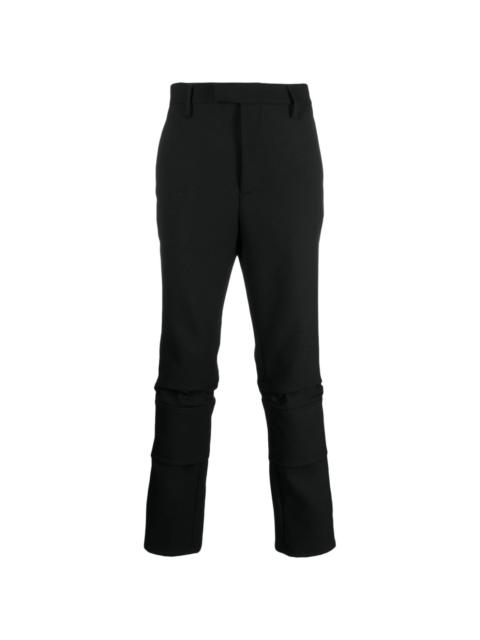 panelled slim-fit trousers