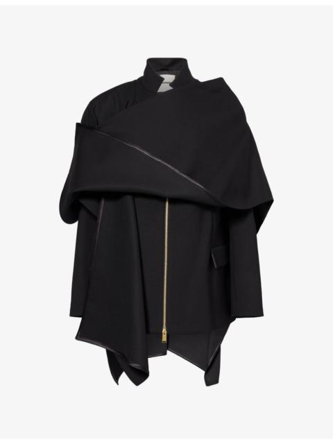 DARKPARK Robin Detachable Cape Wool Blazer Jacket