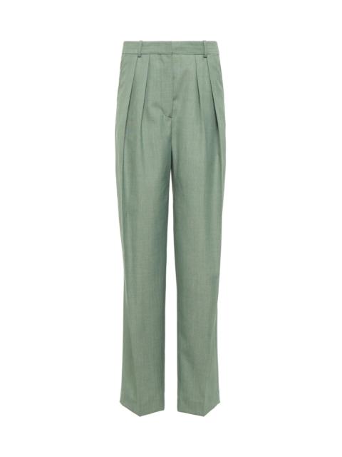Victoria Beckham High-rise pleated wide pants