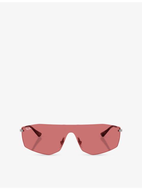 Ray-Ban RB3781 Irregular-Frame Metal Sunglasses