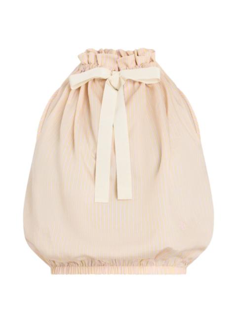 PATOU striped-pattern bow sleeveless top