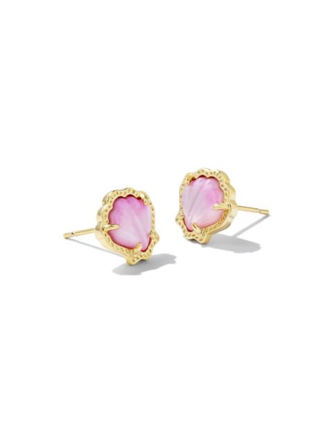 KENDRA SCOTT Brynne Shell Gold Stud Earrings