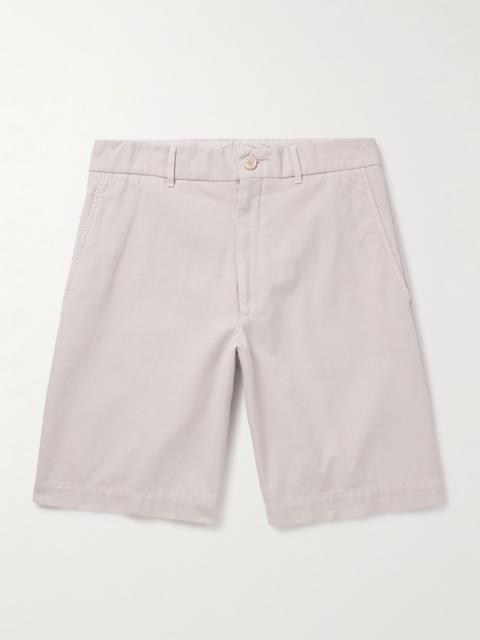 Brunello Cucinelli Straight-Leg Cotton-Twill Bermuda Shorts Neutral