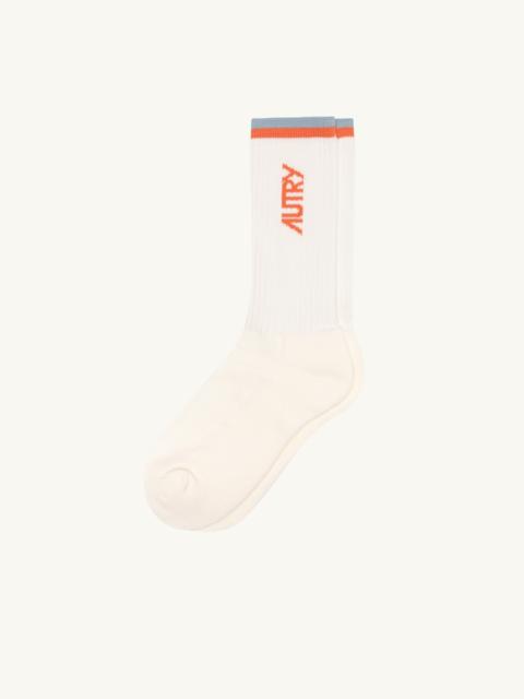 AUTRY JACQUARD STRIPED SOCKS WITH LOGO UNISEX