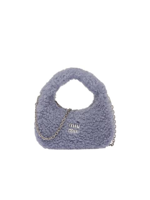 Miu Miu Wander shearling mini hobo bag