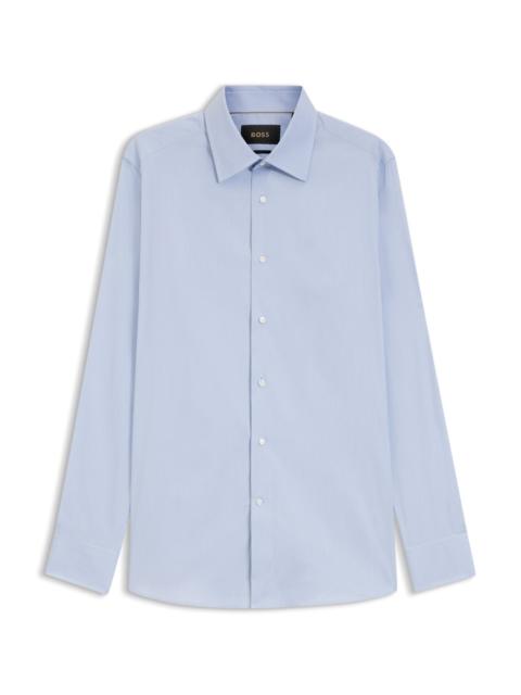 BOSS SLIM-FIT SHIRT IN A STRUCTURED COTTON BLEND