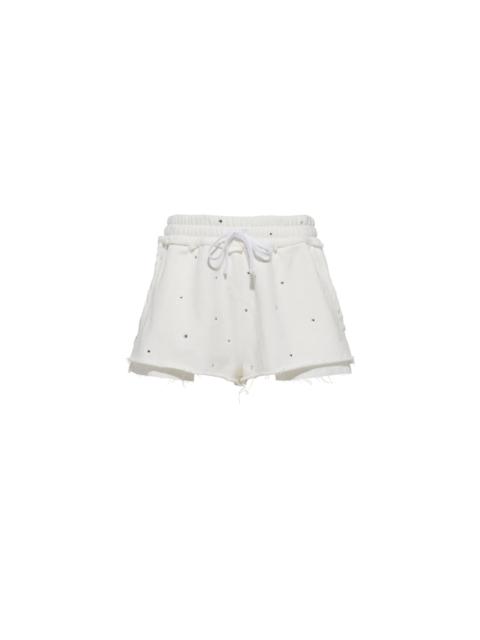 Miu Miu Embroidered cotton shorts