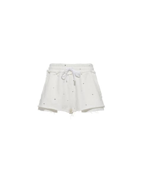 Embroidered cotton shorts