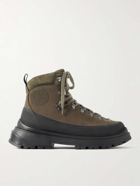 Journey Rubber and Nubuck-Trimmed Full-Grain Leather Hiking Boots