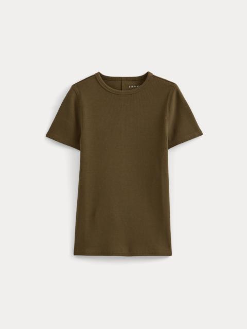 EVERLANE EFFORTLESS RIB SHORT-SLEEVE CREW