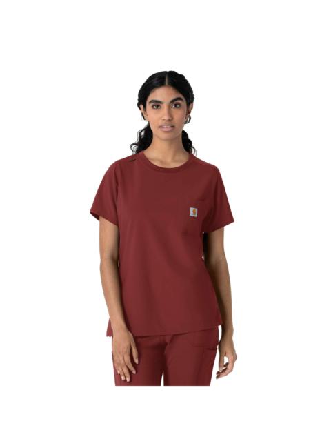 Carhartt Women's Force Cross-Flex Crew Neck Scrub Top