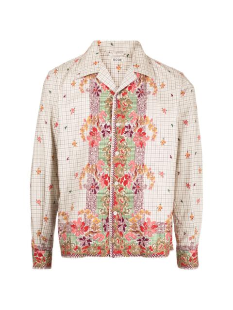 BODE floral-print cotton shirt