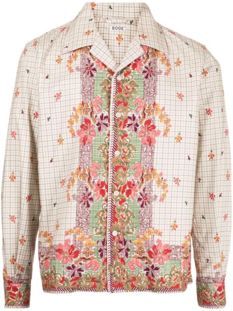 floral-print cotton shirt