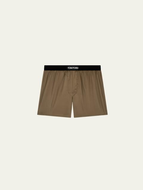 TOM FORD Men's Silk Jacquard Logo Boxers