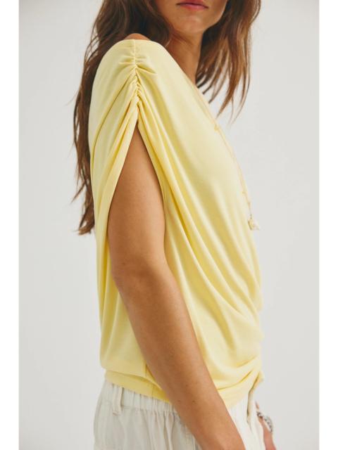 FREE PEOPLE Blake Off-The-Shoulder Draped Top