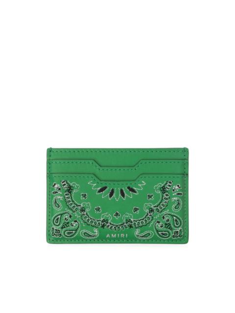 AMIRI Bandana embroidered card holder