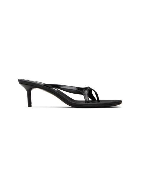 Acne Studios Black Beverly Kitten Lux Midsummer Heeled Sandals