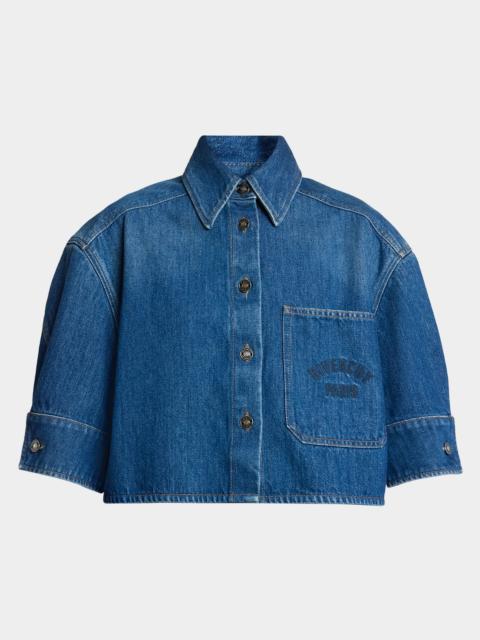 Givenchy Cocoon Short Sleeve Denim Shirt