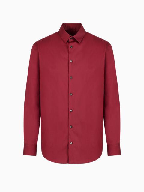 GIORGIO ARMANI Plain-knit stretch cotton shirt