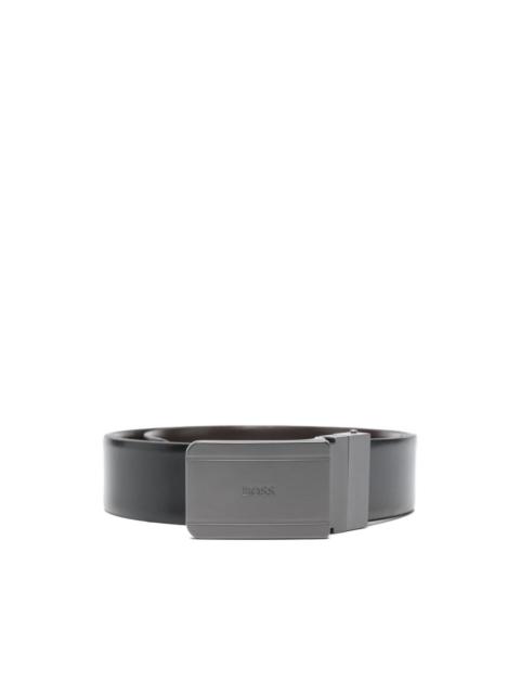 BOSS logo leather belt