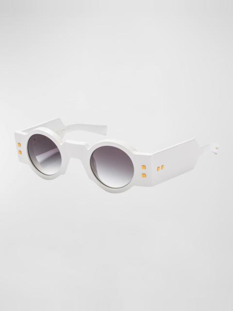 Balmain Olivier Acetate Round Sunglasses