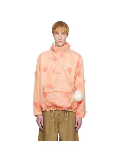 Simone Rocha Pink Carnation Organza Cagoule Jacket