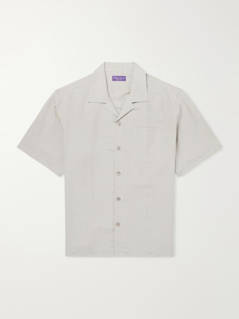 Ralph Lauren Camp-Collar Silk and Linen-Blend Shirt