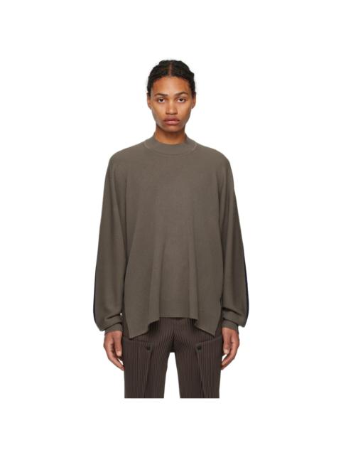 ISSEY MIYAKE Khaki Framework Sweater