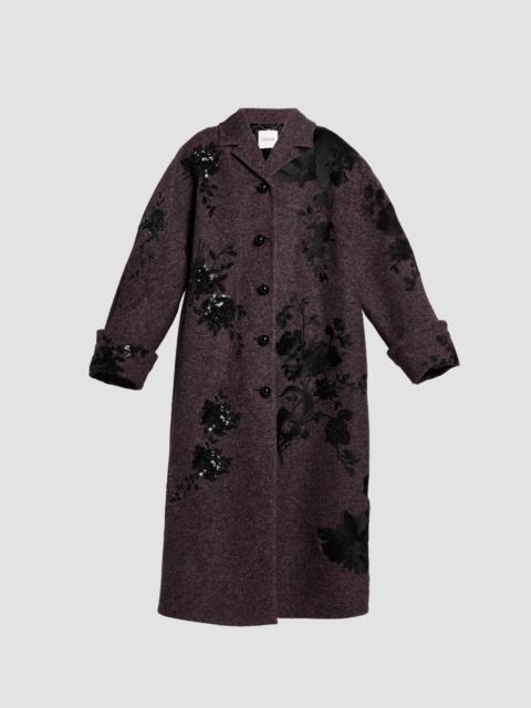 Erdem EMBROIDERED WOOL COAT
