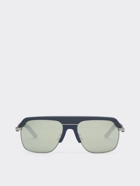 Ferrari Ferrari sunglasses in gunmetalmetal with gray mirrored lenses