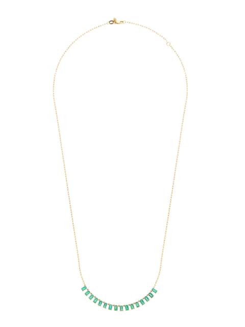 ILA Cleo 14K Yellow Gold Emerald Necklace green