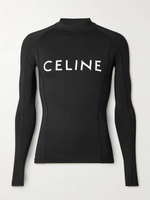 CELINE Surf Logo-Print Stretch-Jersey T-Shirt