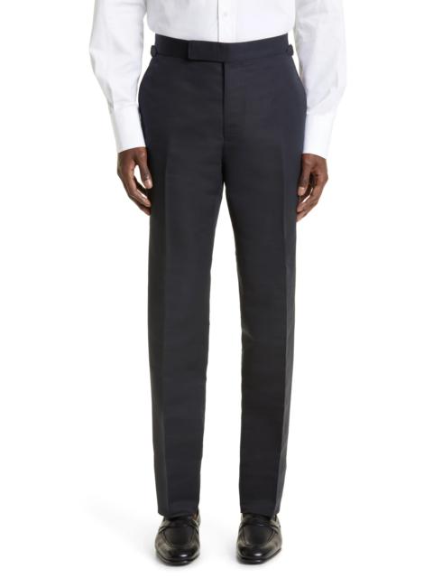 Shelton Cotton & Silk Poplin Tuxedo Pants