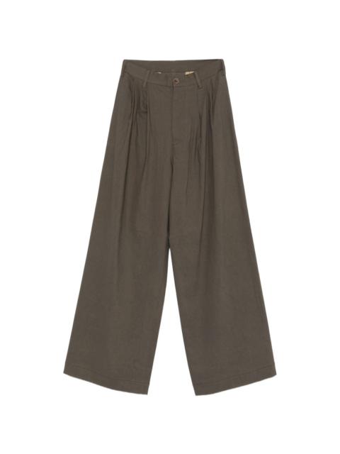 UMA WANG pleated palazzo pants