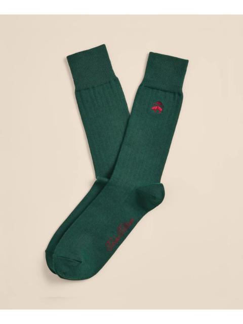 Brooks Brothers Cotton-Blend Golden Fleece® Ribbed Socks