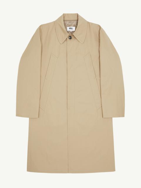 Knee-length trench coat