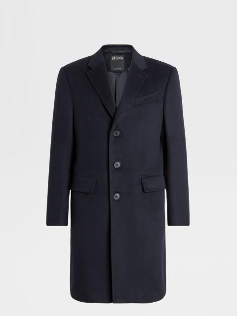 ZEGNA NAVY BLUE OASI CASHMERE OVERCOAT