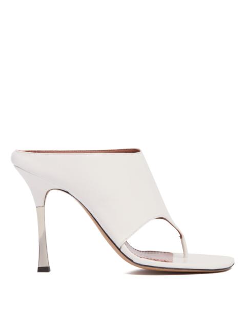 PARIS TEXAS White Flip Flop Mules