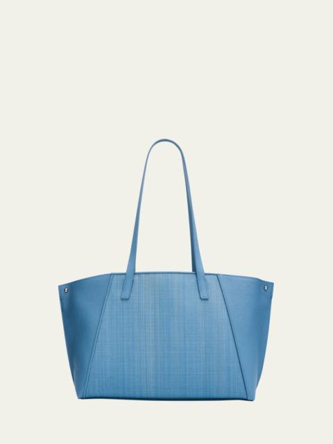 AKRIS Ai Horsehair & Leather Tote Bag