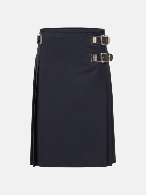 Prada Belted mohair and wool midi skirt