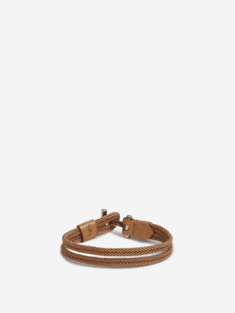 TOM FORD BRAIDED LOGO BRACELET