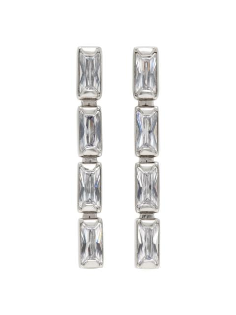 Jil Sander Silver Crystal Earrings