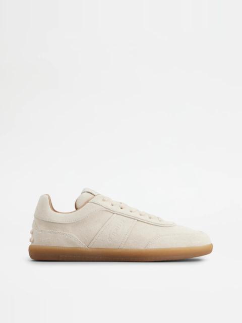 Tod's TOD'S TABS SNEAKERS IN SUEDE - OFF WHITE