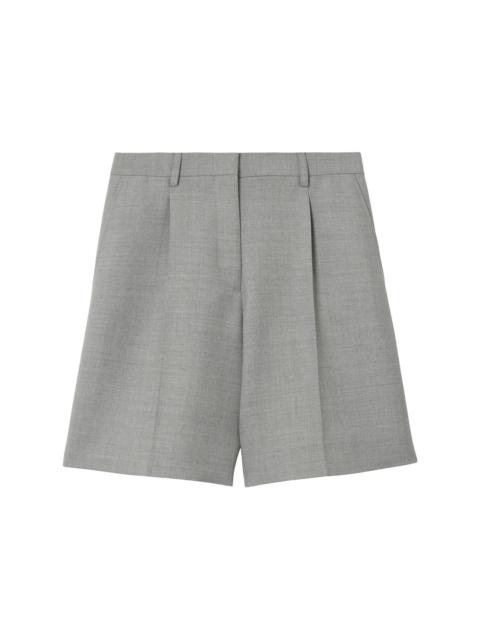 wide-leg wool tailored shorts